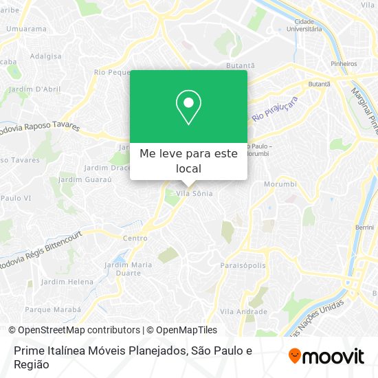Prime Italínea Móveis Planejados mapa