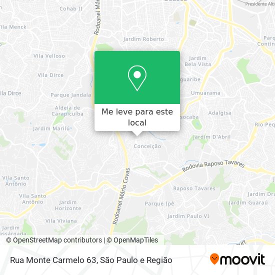 Rua Monte Carmelo 63 mapa