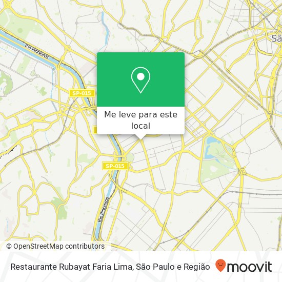Restaurante Rubayat Faria Lima mapa