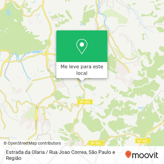 Estrada da Olaria / Rua Joao Correa mapa