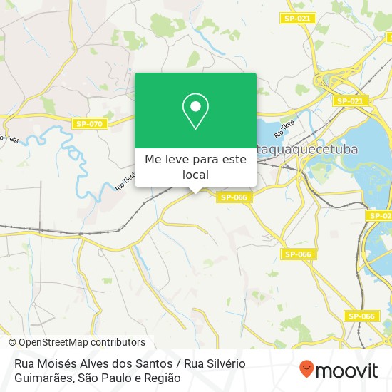 Rua Moisés Alves dos Santos / Rua Silvério Guimarães mapa