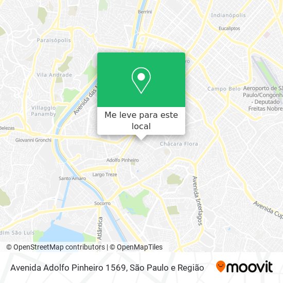 Avenida Adolfo Pinheiro 1569 mapa
