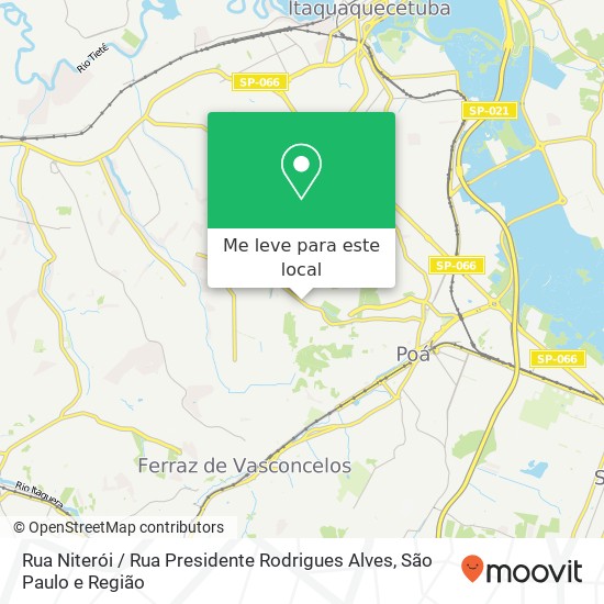 Rua Niterói / Rua Presidente Rodrigues Alves mapa