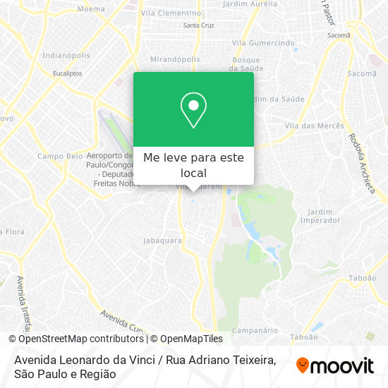 Avenida Leonardo da Vinci / Rua Adriano Teixeira mapa