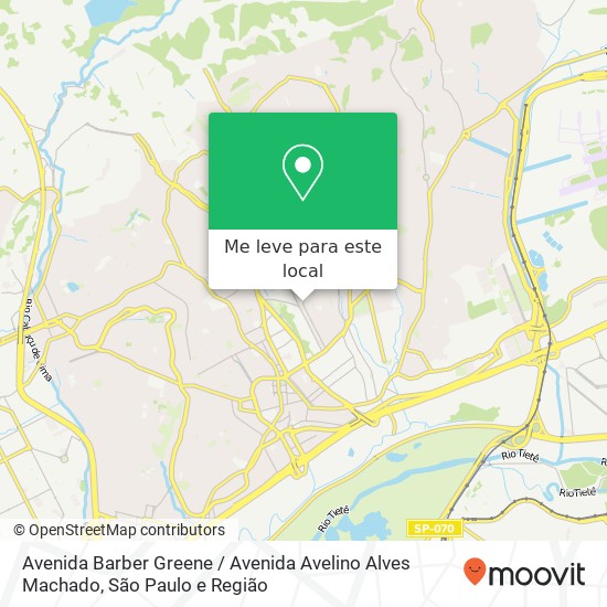 Avenida Barber Greene / Avenida Avelino Alves Machado mapa