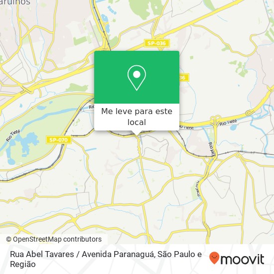 Rua Abel Tavares / Avenida Paranaguá mapa
