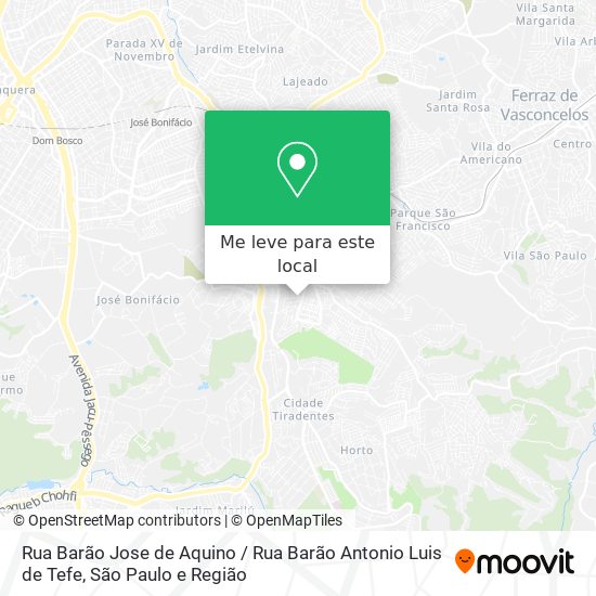 Rua Barão Jose de Aquino / Rua Barão Antonio Luis de Tefe mapa