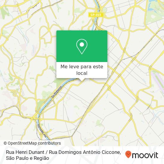 Rua Henri Dunant / Rua Domingos Antônio Ciccone mapa