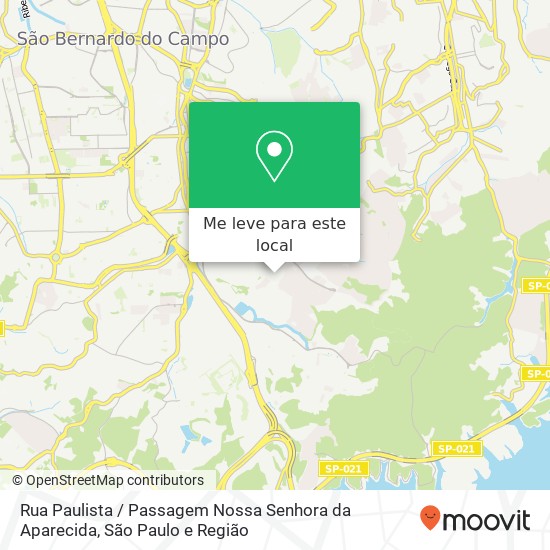 Rua Paulista / Passagem Nossa Senhora da Aparecida mapa