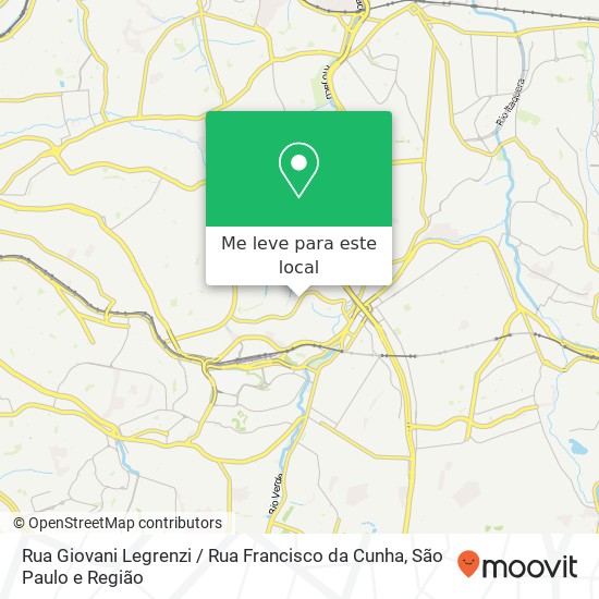 Rua Giovani Legrenzi / Rua Francisco da Cunha mapa