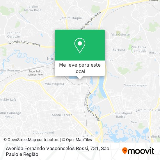 Avenida Fernando Vasconcelos Rossi, 731 mapa