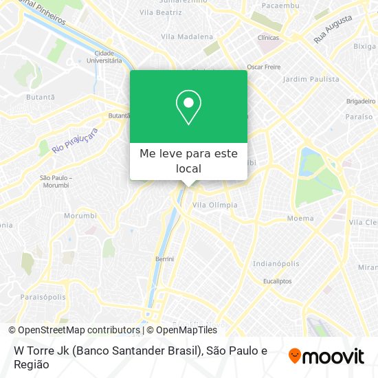 W Torre Jk (Banco Santander Brasil) mapa