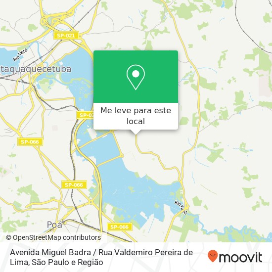 Avenida Miguel Badra / Rua Valdemiro Pereira de Lima mapa