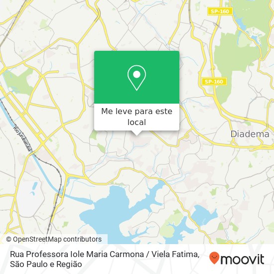 Rua Professora Iole Maria Carmona / Viela Fatima mapa