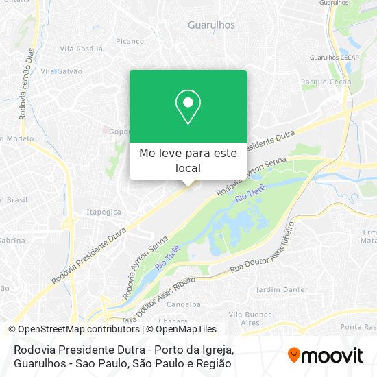 Rodovia Presidente Dutra - Porto da Igreja, Guarulhos - Sao Paulo mapa