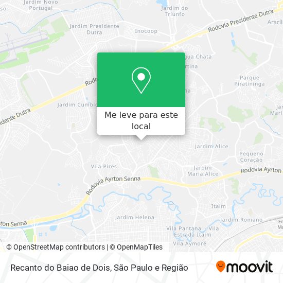 Recanto do Baiao de Dois mapa