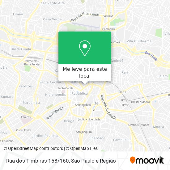 Rua dos Timbiras 158/160 mapa