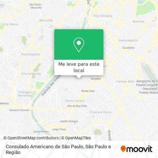 Consulado Americano de São Paulo mapa