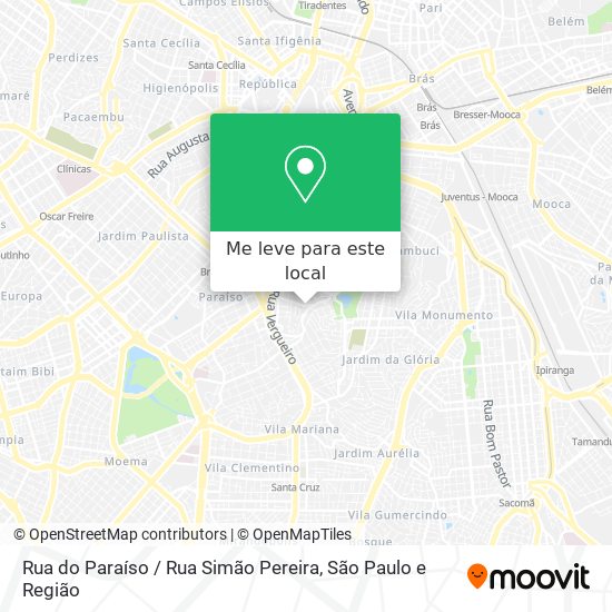 Rua do Paraíso / Rua Simão Pereira mapa