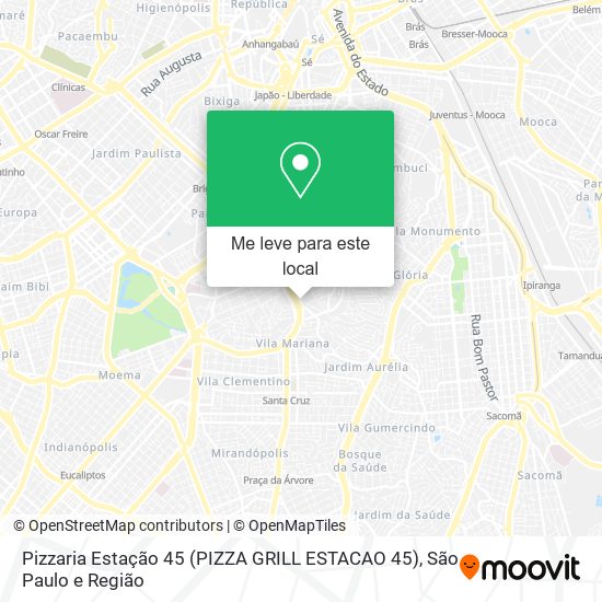Pizzaria Estação 45 (PIZZA GRILL ESTACAO 45) mapa