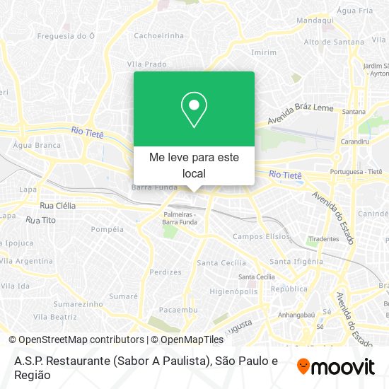 A.S.P. Restaurante (Sabor A Paulista) mapa