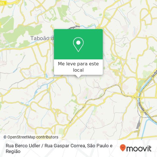 Rua Berco Udler / Rua Gaspar Correa mapa