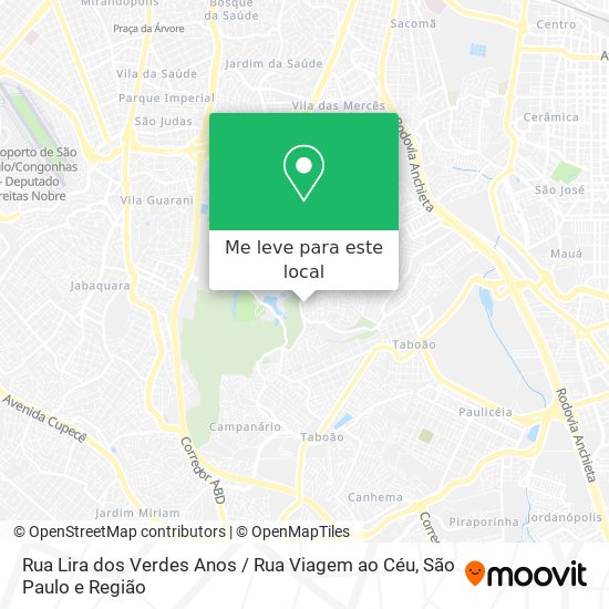 Rua Lira dos Verdes Anos / Rua Viagem ao Céu mapa