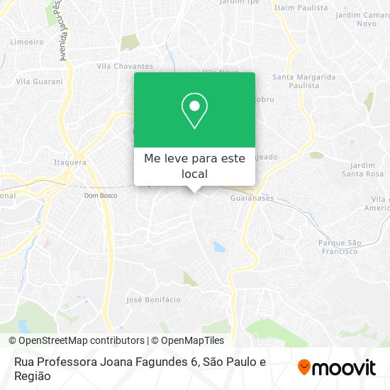 Rua Professora Joana Fagundes 6 mapa