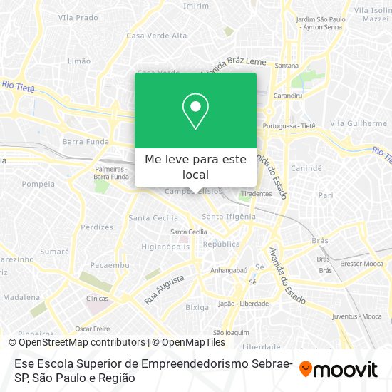 Ese Escola Superior de Empreendedorismo Sebrae-SP mapa