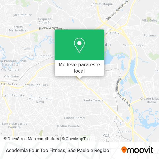 Academia Four Too Fitness mapa