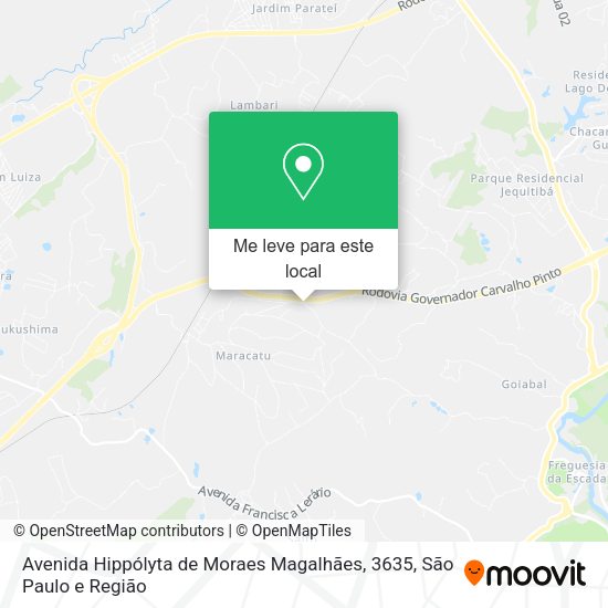 Avenida Hippólyta de Moraes Magalhães, 3635 mapa