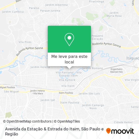 Avenida da Estação & Estrada do Itaim mapa