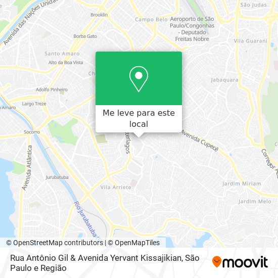 Rua Antônio Gil & Avenida Yervant Kissajikian mapa