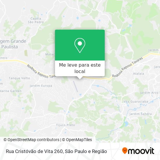 Rua Cristóvão de Vita 260 mapa