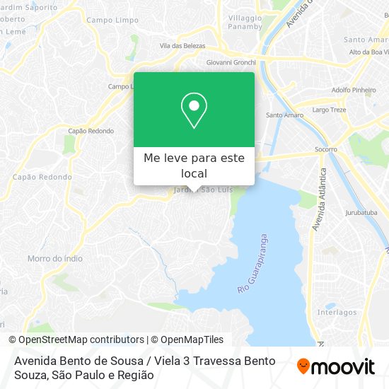 Avenida Bento de Sousa / Viela 3 Travessa Bento Souza mapa