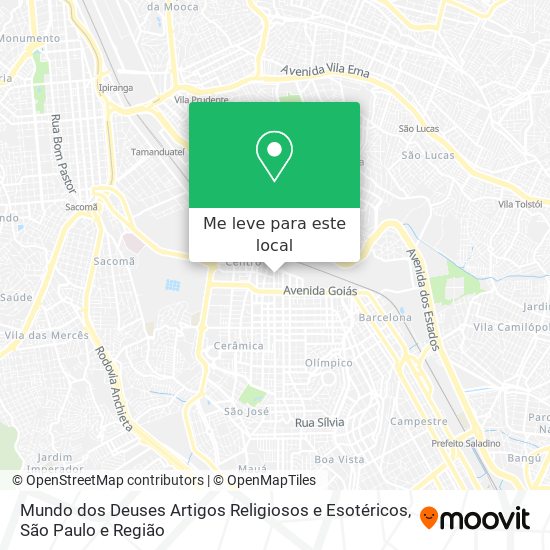 Mundo dos Deuses Artigos Religiosos e Esotéricos mapa