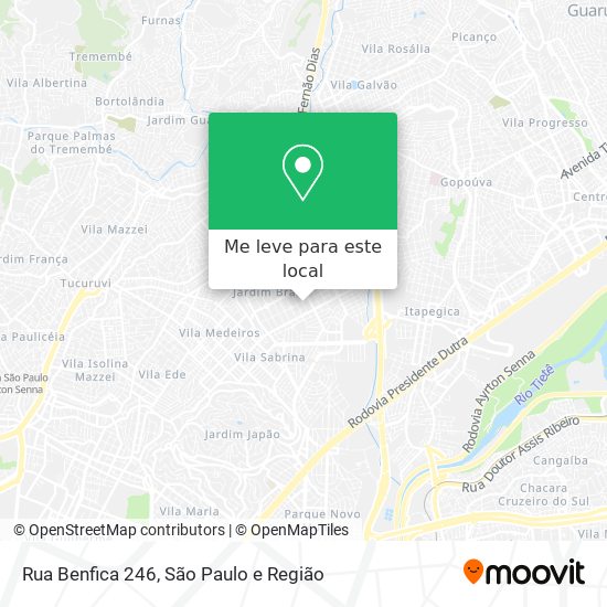 Rua Benfica 246 mapa