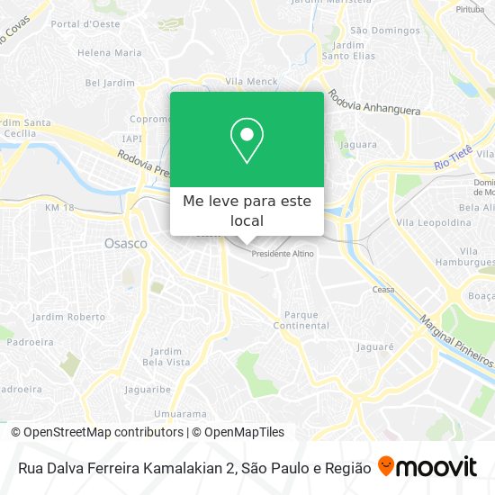 Rua Dalva Ferreira Kamalakian 2 mapa