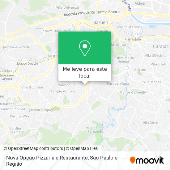 Nova Opção Pizzaria e Restaurante mapa