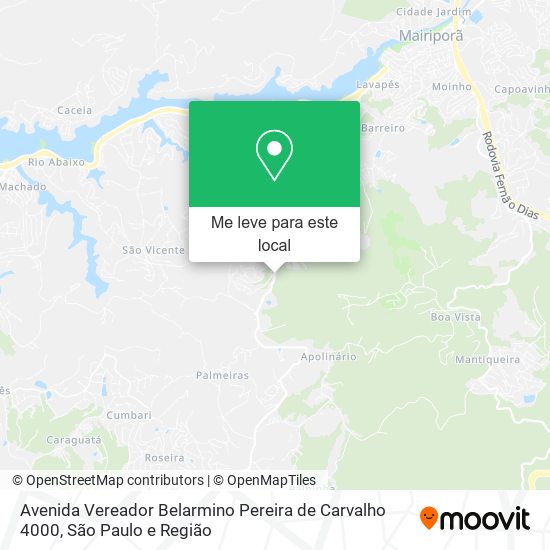 Avenida Vereador Belarmino Pereira de Carvalho 4000 mapa