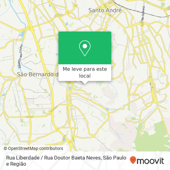 Rua Liberdade / Rua Doutor Baeta Neves mapa