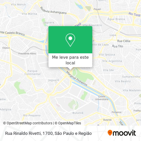Rua Rinaldo Rivetti, 1700 mapa