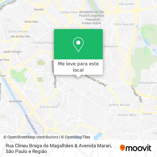 Rua Clineu Braga de Magalhães & Avenida Marari mapa