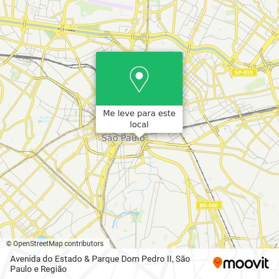 Avenida do Estado & Parque Dom Pedro II mapa