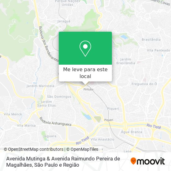Avenida Mutinga & Avenida Raimundo Pereira de Magalhães mapa