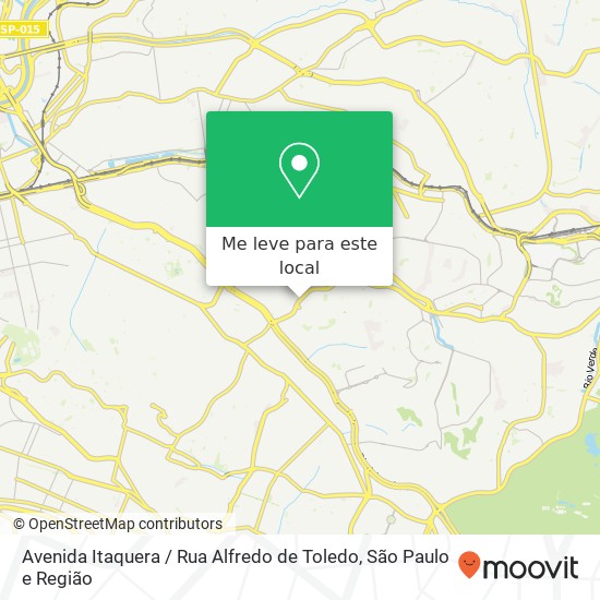 Avenida Itaquera / Rua Alfredo de Toledo mapa