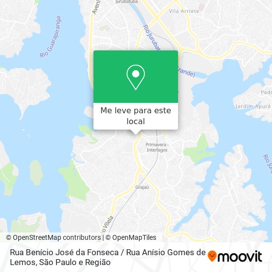 Rua Benício José da Fonseca / Rua Anísio Gomes de Lemos mapa