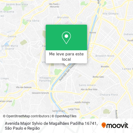 Avenida Major Sylvio de Magalhães Padilha 16741 mapa