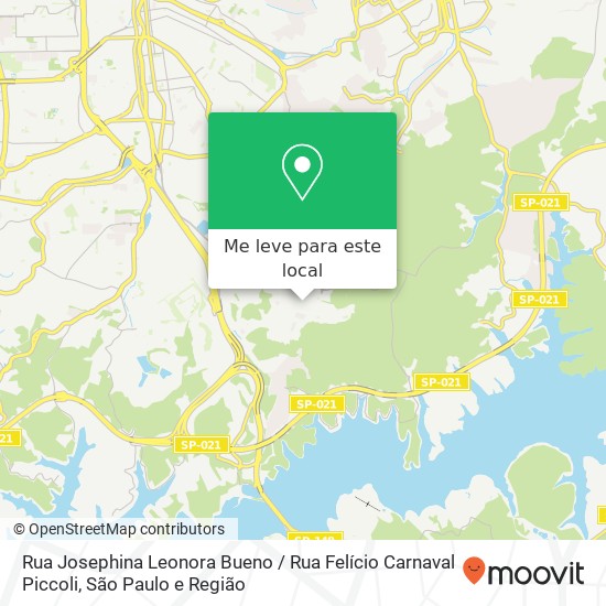 Rua Josephina Leonora Bueno / Rua Felício Carnaval Piccoli mapa