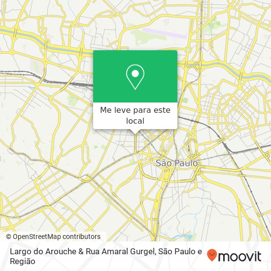 Largo do Arouche & Rua Amaral Gurgel mapa